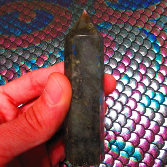 Labradorite Polished Free Standing Tower Generator Crystal - Picture 2 of 6
